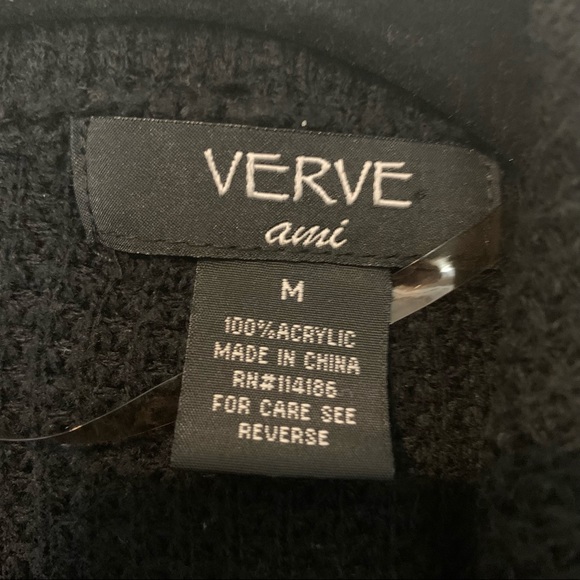 Verve Ami Black Wrap Sweater Cardigan - Picture 3 of 6